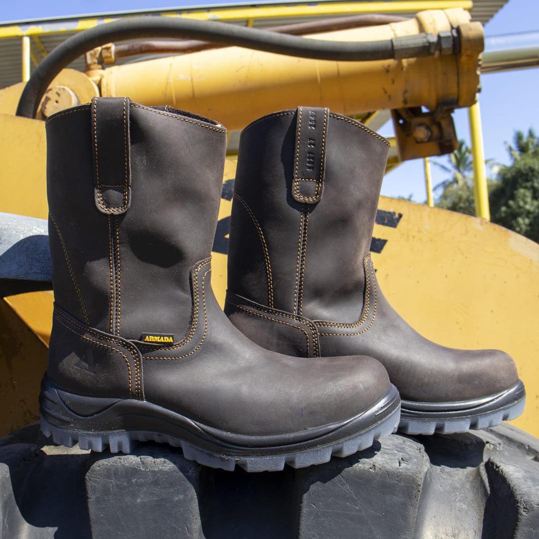 Bota de Seguridad Industrial Armada en Piel Vacuna