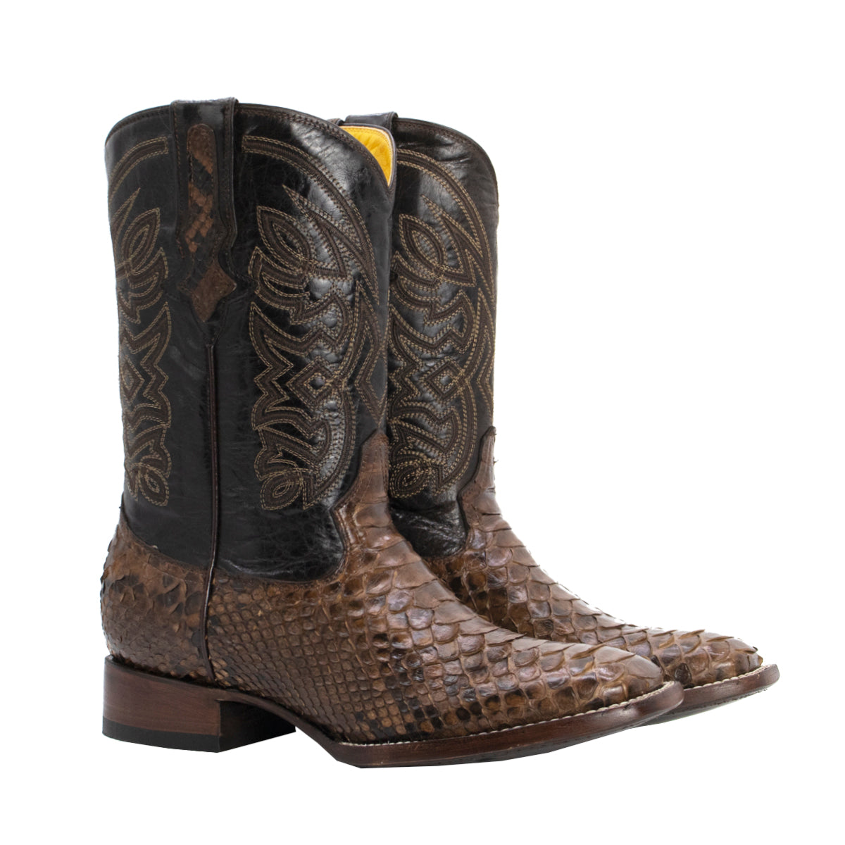 Bota Vaquera Boston Phyton Bordado Fino