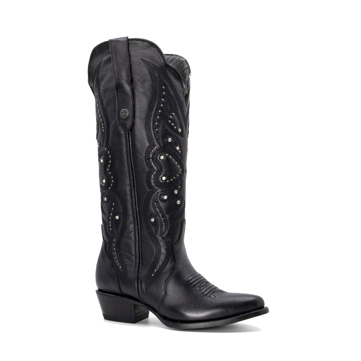 Bota Rush Bordado Fino con Detalles de Pedrería