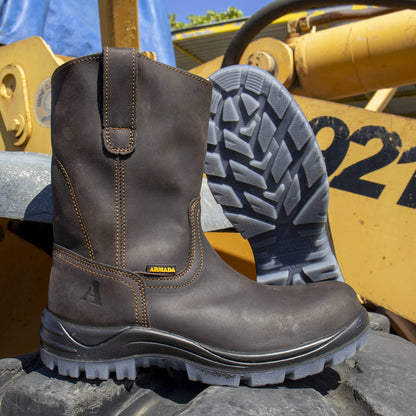 Bota de Seguridad Industrial Armada en Piel Vacuna