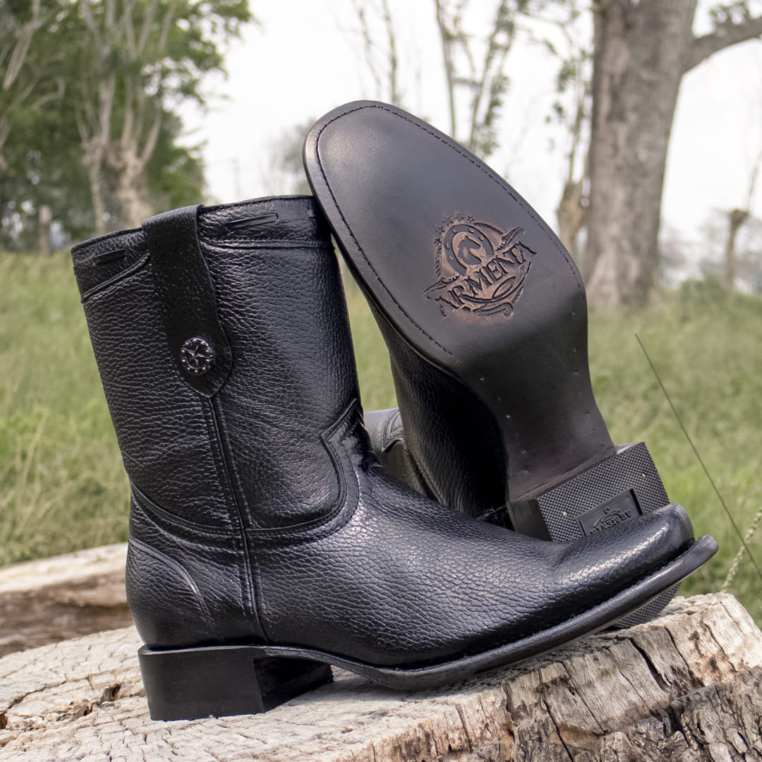 Bota Vaquera Armenta en Piel de Venado
