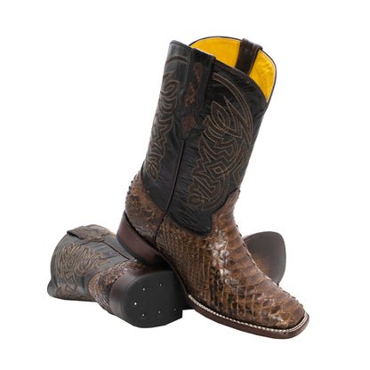 Bota Vaquera Boston Phyton Bordado Fino
