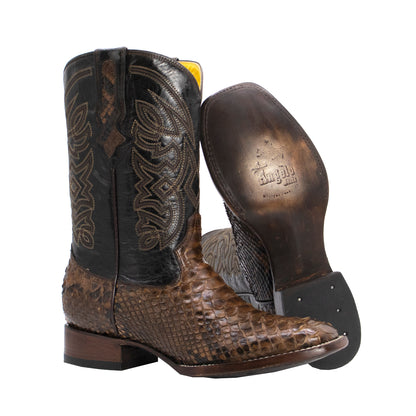 Bota Vaquera Boston Phyton Bordado Fino