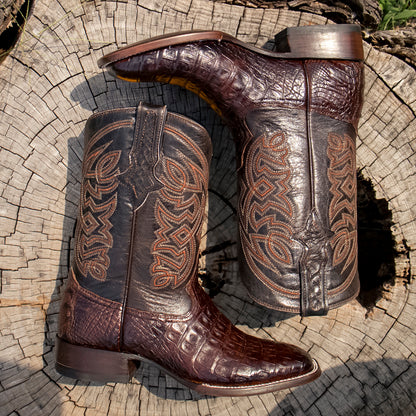 Bota Piel Exotica de Cocodrilo Modelo Caimán Bulldog