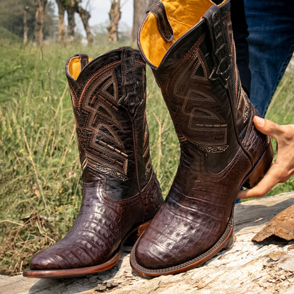 Bota de Cocodrilo Modelo Caiman Oval