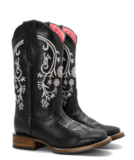 Bota Vaquera Jade en Piel Pull Up
