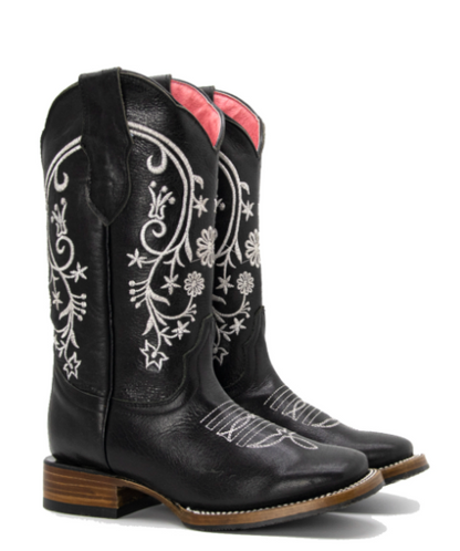 Bota Vaquera Jade en Piel Pull Up