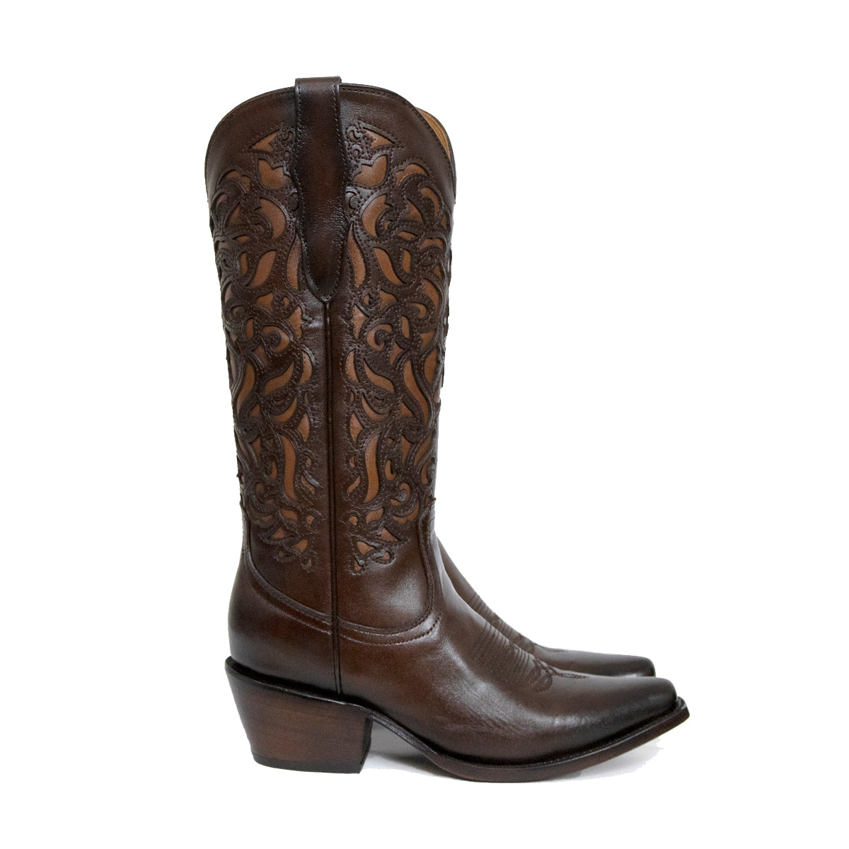Bota de Dama Grecia Grabado Laser Floral