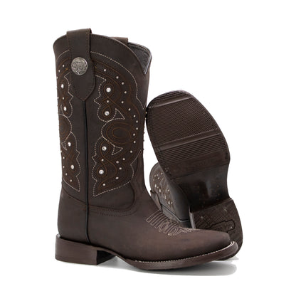 Bota de Dama Ivana Con Bordado