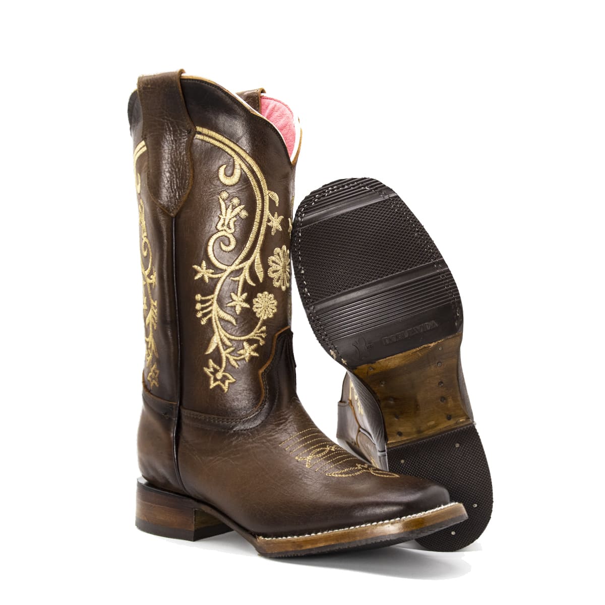 Bota Vaquera Jade en Piel Pull Up