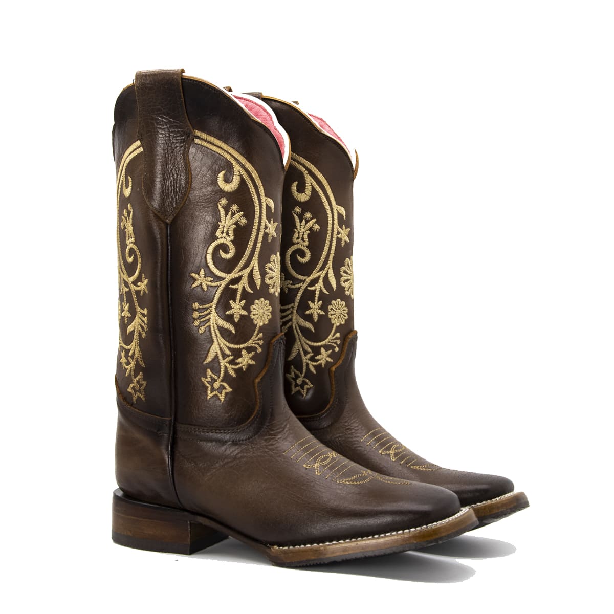 Bota Vaquera Jade en Piel Pull Up