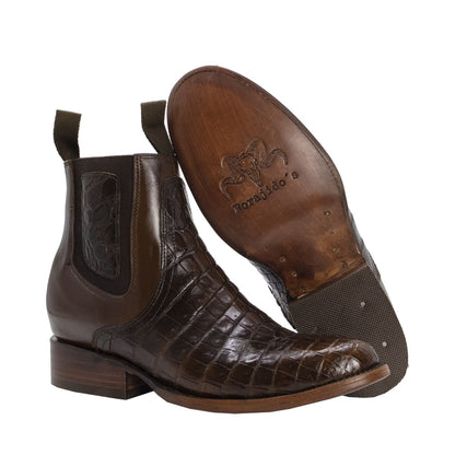 Botín Vaquero Lacoste en Piel de Cocodrilo