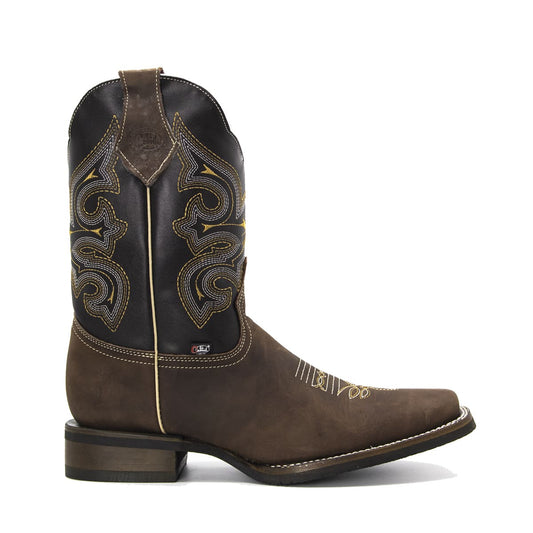 Bota Vaquera Larry en Piel Crazy