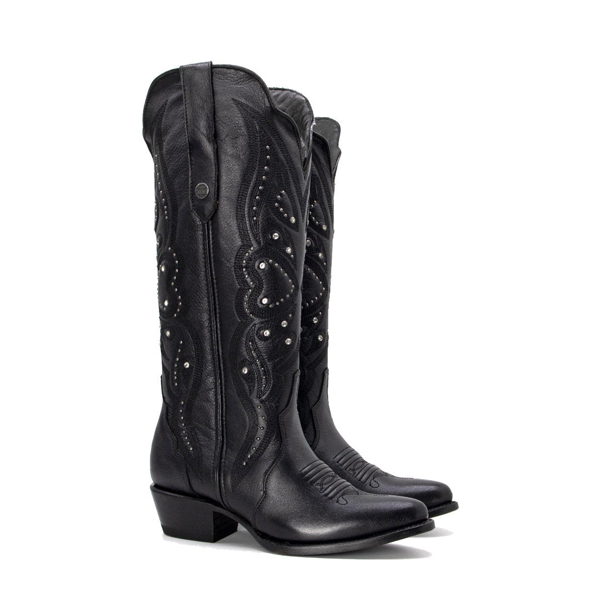 Bota Rush Bordado Fino con Detalles de Pedrería