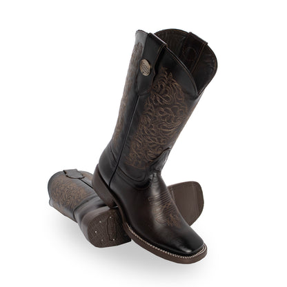 Bota Vaquera Tania en Piel Pull Up