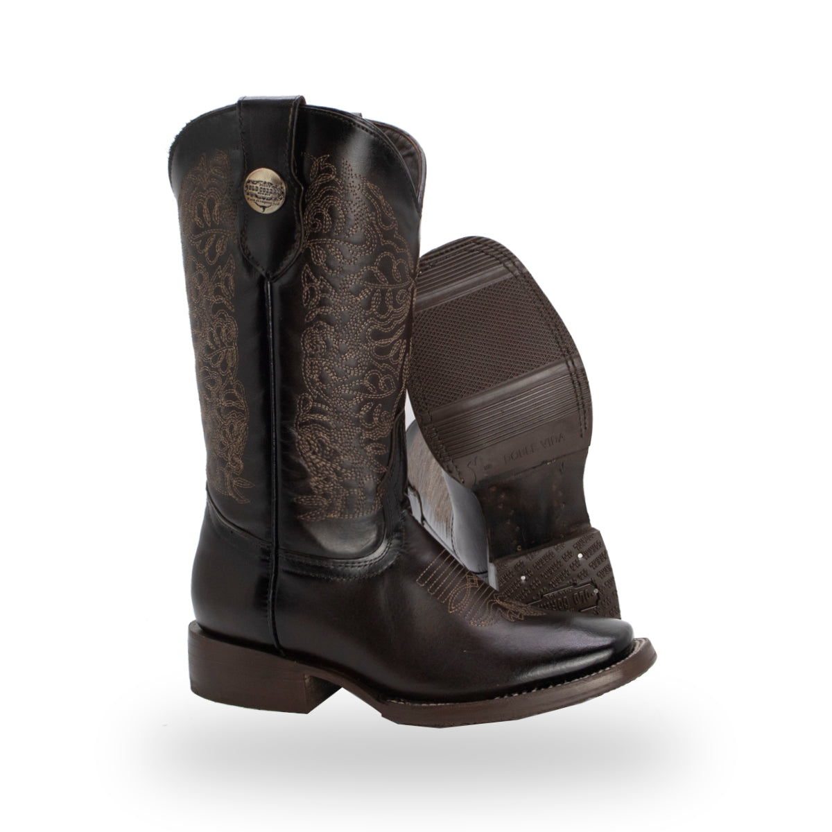 Bota Vaquera Tania en Piel Pull Up