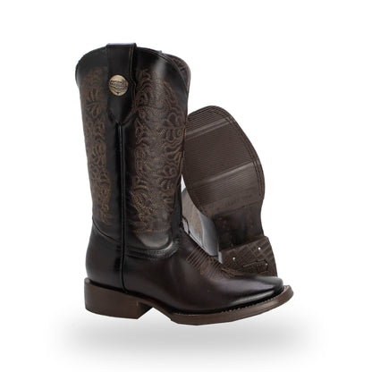 Bota Vaquera Tania en Piel Pull Up