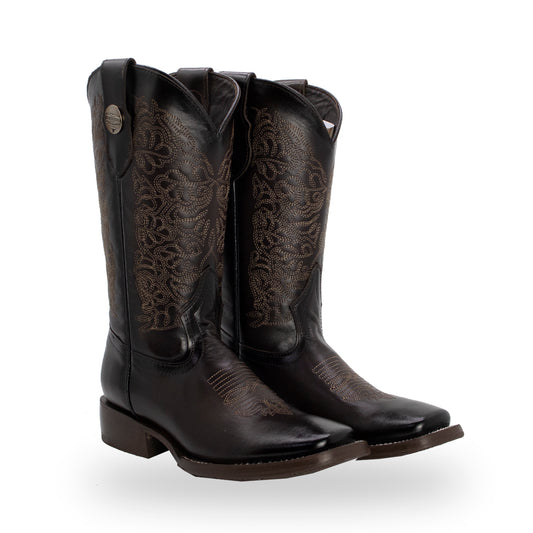 Bota Vaquera Tania en Piel Pull Up