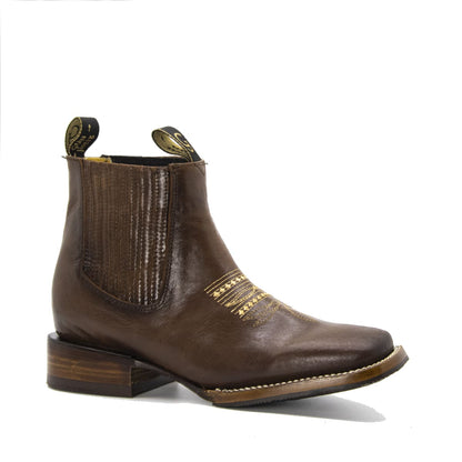 Botín Vaquero Waxy en Piel Pull Up