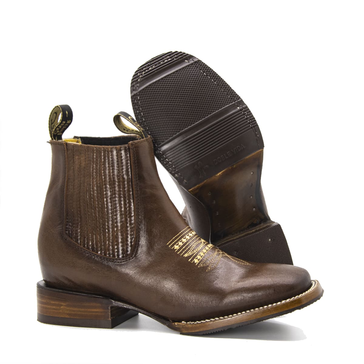 Botín Vaquero Waxy en Piel Pull Up