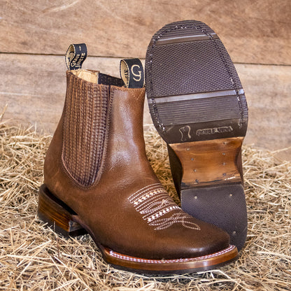 Botín Vaquero Waxy en Piel Pull Up